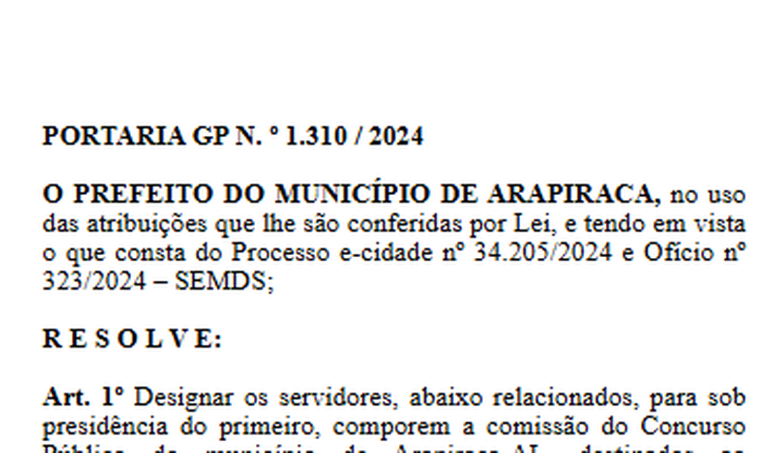 Prefeito Luciano Barbosa publica portaria sobre concurso para Guarda Municipal em Arapiraca