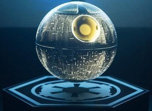 Uma pequena Estrela da Morte flutuante que também pode ser sua caixa de som