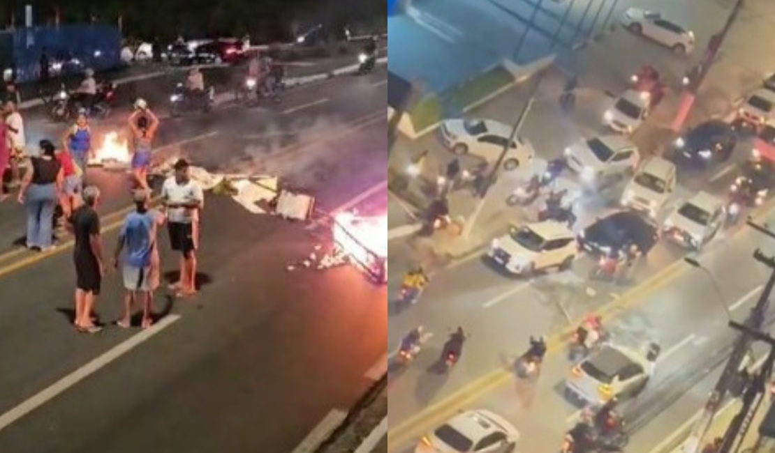 [Vídeo] Moradores bloqueiam Av. Leste Oeste em protesto contra a falta de água