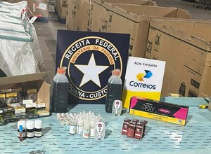 Receita Federal e Correios apreendem substâncias ilícitas