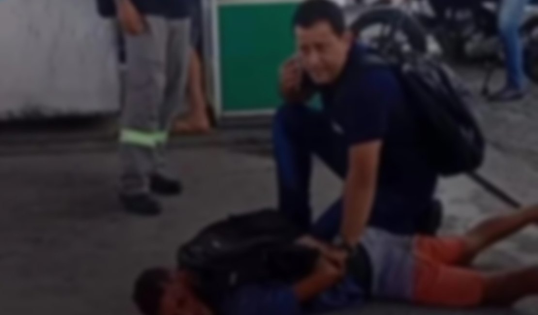 Suspeito de assalto é detido por frentista de posto de combustíveis em Maceió