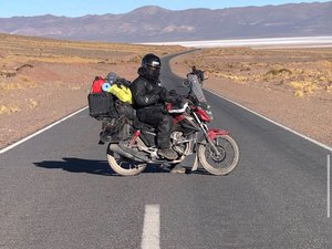 De CG 160: Maceioense percorre mais de 5 mil km e chega ao Chile de moto