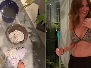 Apartamento de Luciana Gimenez fica 'alagado' após chuva forte