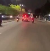 Viatura do DMTT derruba motocicleta durante escolta para o G20 em Maceió