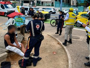Motociclista é preso após atropelar ciclista na Pajuçara, em Maceió