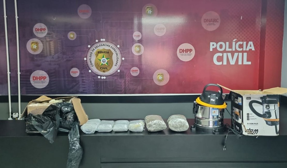 Polícia apreende mais de cinco quilos de maconha em Marechal Deodoro