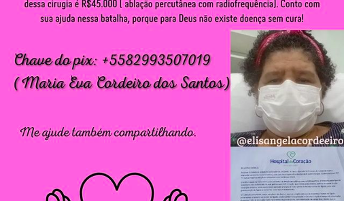 Alagoana pede ajuda para continuar a realizar tratamento de câncer de mama