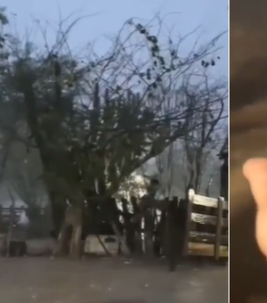 Chuva de granizo atinge Cacimbinhas e Major Izidoro e surpreende moradores