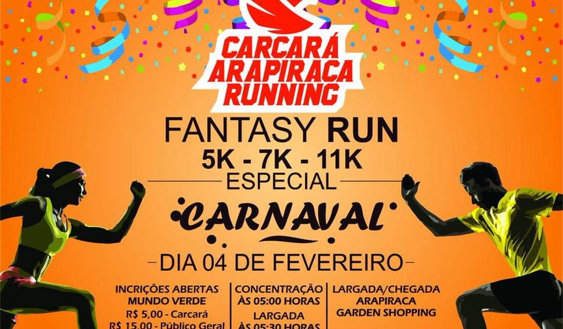 Carcará Running realizará corrida da fantasia em Arapiraca