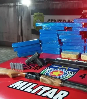 Homem é preso com 36 kg de drogas e armas após ameaça ao irmão em Maceió