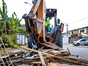 Prefeitura remove construções irregulares em área de preservação ambiental