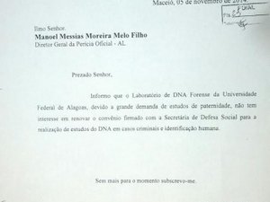 Laboratório de Ufal desiste de convênio e Perícia Oficial fecha nova parceria