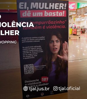 TJAL capacita funcionários do Arapiraca Partage Shopping sobre combate à violência doméstica