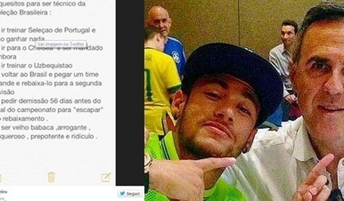 Agente de Neymar detona Felipão: 'velho babaca e asqueroso'