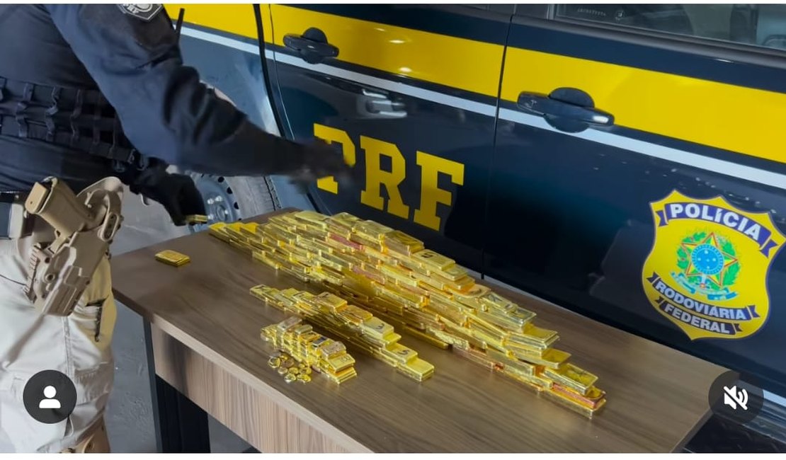 PRF apreende 103 kg de ouro avaliados em R$ 60 milhões; maior apreensão do país