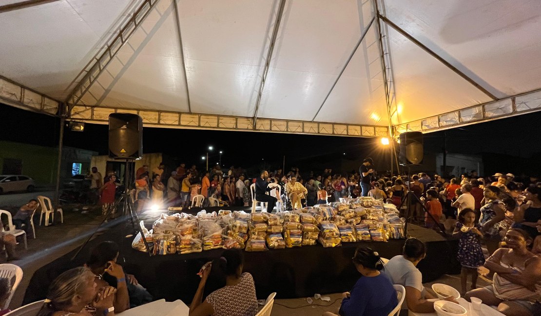 Estrela Brasil distribui mais de cinco toneladas de alimentos para população do Povoado Quati