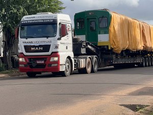 Primeiros vagões do VLT começam a chegar em Arapiraca nesta sexta-feira (28)