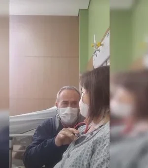 Vídeo: pai se emociona ao ouvir coração da filha após transplante