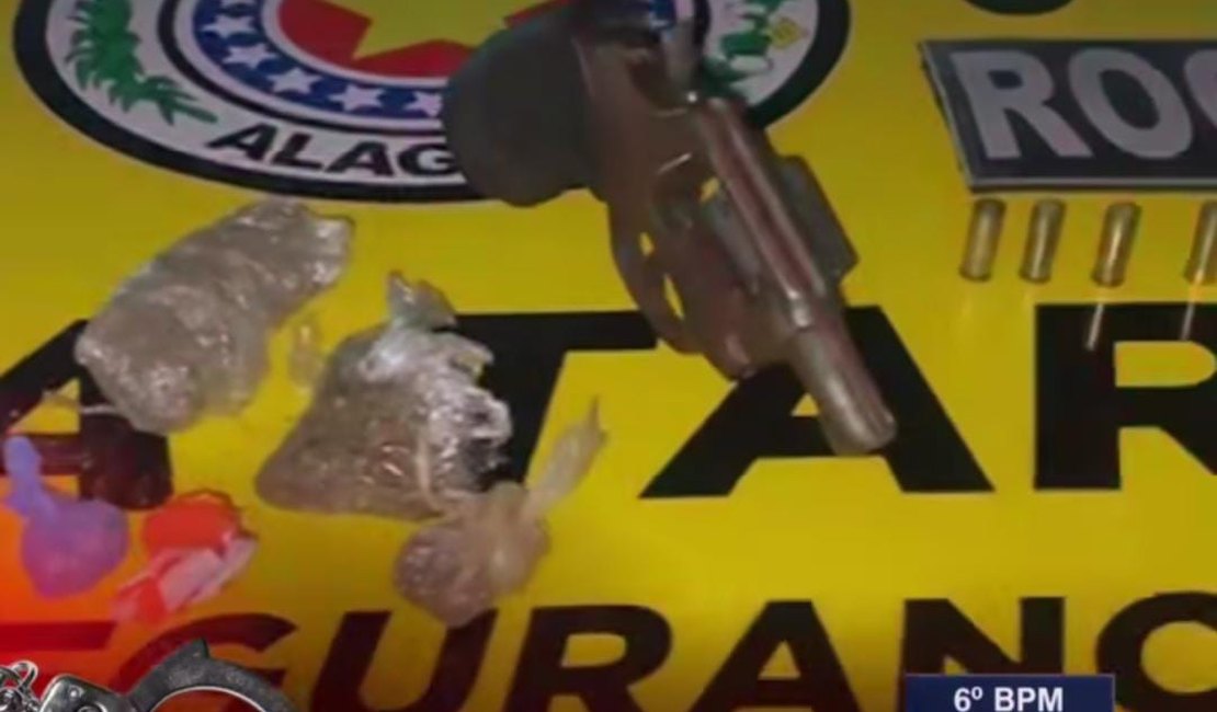 Polícia prende homem com arma e drogas após perseguição em Porto Calvo