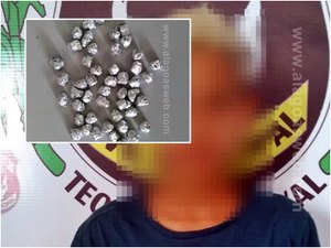 Adolescente é apreendido com 50 pedras de crack em Teotônio Vilela