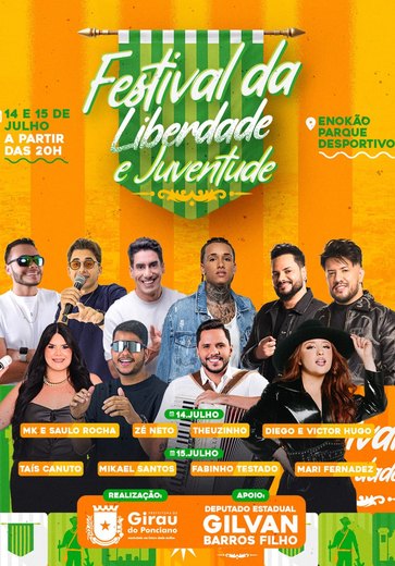 Festival da Liberdade e Juventude traz música, esporte e cultura para Girau do Ponciano