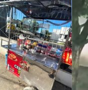 Carrinho de cachorro-quente é furtado no Parque Centenário, em Maceió
