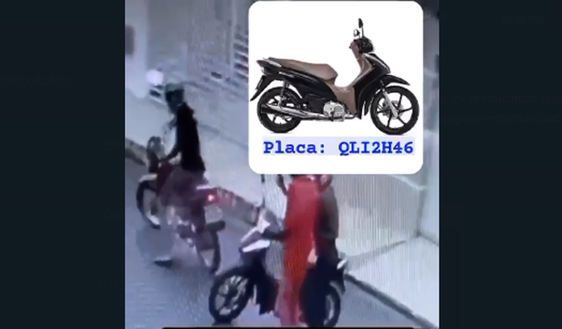 Mulher tem moto roubada por dupla armada em Arapiraca