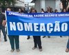 Aprovados em concurso da saúde de 2002 cobram nomeação durante manifestação me Maceió
