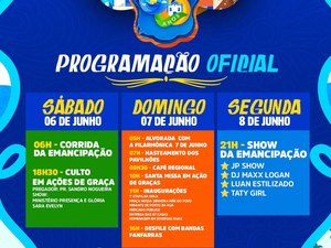 Prefeitura divulga programação oficial dos 66 anos de São Miguel dos Milagres