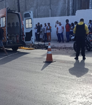 [Vídeo] Acidente entre motos deixa três feridos no Distrito Industrial de Maceió