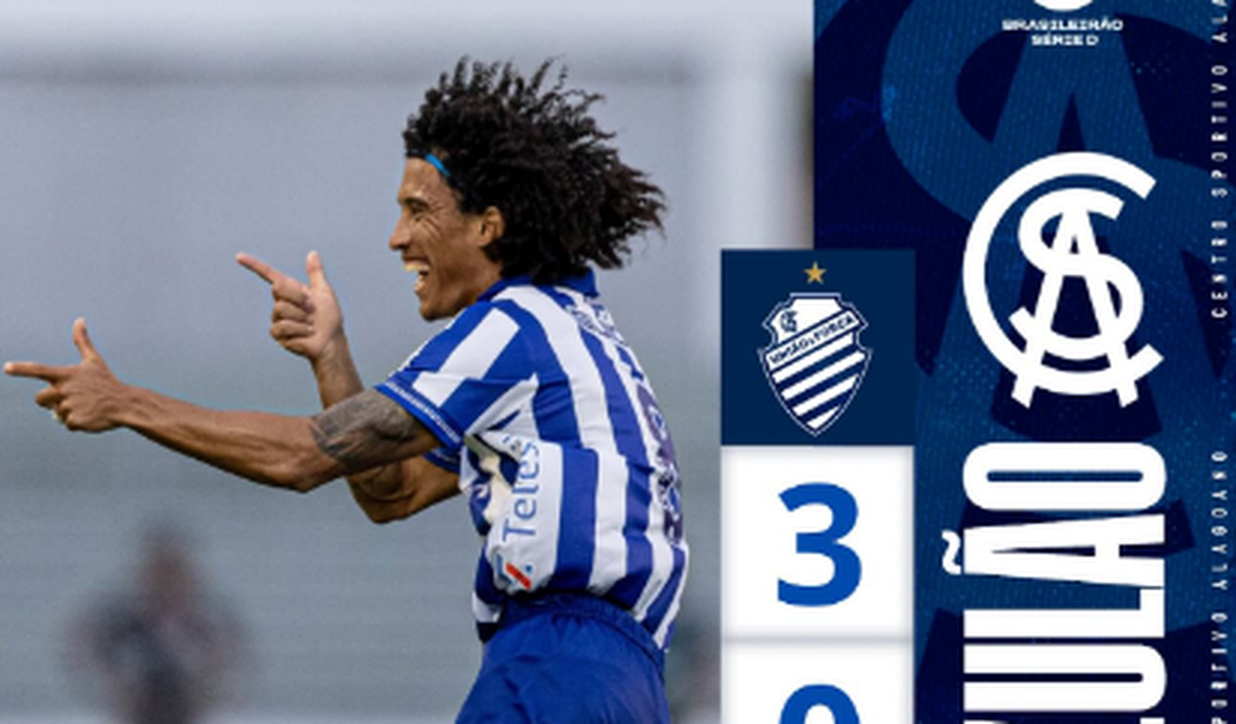 CSA estreia com vitória convincente e goleia Atlético de Alagoinhas por 3 a 0 na Série D