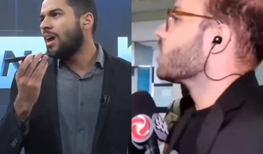 Apresentador liga ao vivo para a polícia após agressão a repórter