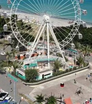 Ministério Público exigiu licenças e acompanhou montagem da roda-gigante em Maceió