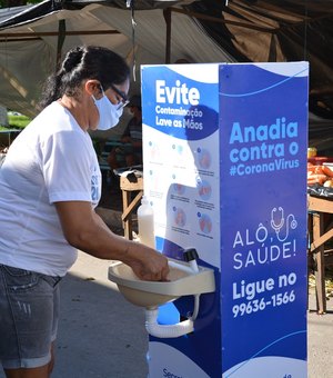 Prefeitura de Anadia instala lavatório nas ruas, como medidas contra a covid-19