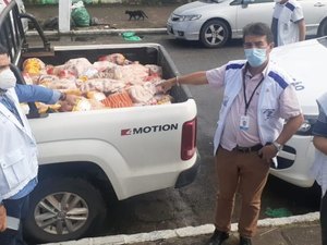 Vigilância recolhe uma tonelada de alimentos estragados no fim de semana