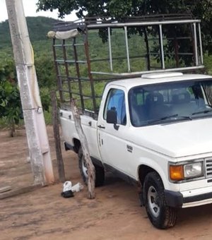 Criminosos roubam caminhonete D-20 e fogem por estrada vicinal no Sertão de Alagoas