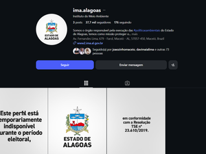 Governo de Alagoas antecipa suspensão de perfis oficiais nas redes