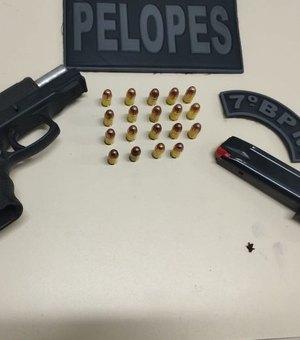 Homem é preso após ameaçar motorista com arma de fogo em Santana do Ipanema