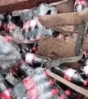 Caminhão com refrigerantes tomba na BR-101 em Porto Real do Colégio