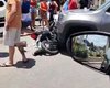 Carro e moto colidem em Arapiraca