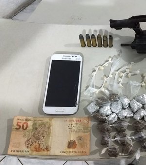 Jovem é preso com maconha e crack após troca de tiros com a PM
