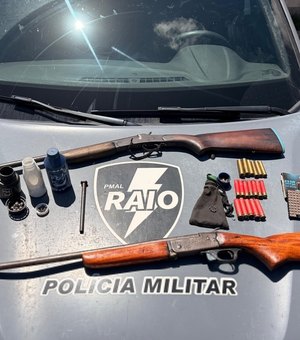 Polícia Militar apreende armas de fogo e munições no Benedito Bentes