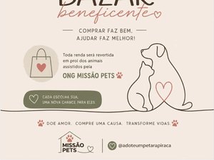 Ong Missão Pets realiza bazar beneficente no pátio da Paróquia Cristo Redentor em Arapiraca