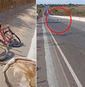 Ciclista morre após ser atingido por carro na AL-115, em Palmeira dos Índios