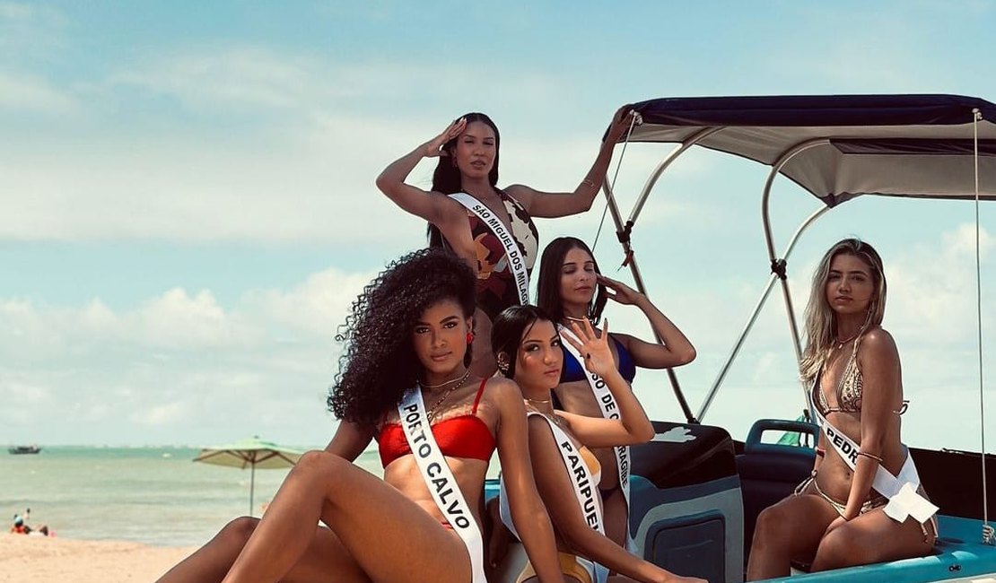 Candidatas do Miss Grand participam de preliminares em Japaratinga