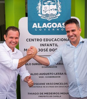 Em Capela, governador entrega creche, autoriza pavimentação e anuncia investimentos em saneamento