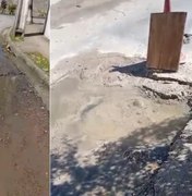 [Vídeo] Moradores denunciam novo vazamento de água no Conjunto Jarbas Oiticica