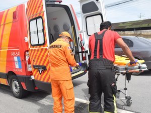 Trabalhadores ficam feridos em acidente durante obra no Riacho Salgadinho