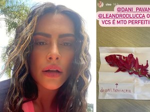 Cleo ganha presente do filho do namorado: 'Perfeitinho'