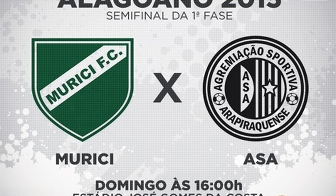 ASA visita o Murici em jogo de ida da semifinal da primeira fase